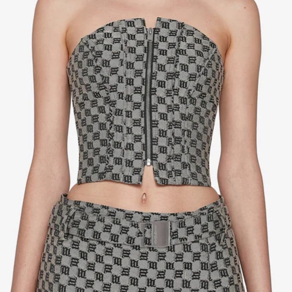 MISBHV Corset Monogram Top - Size Small - Picture 1 of 5